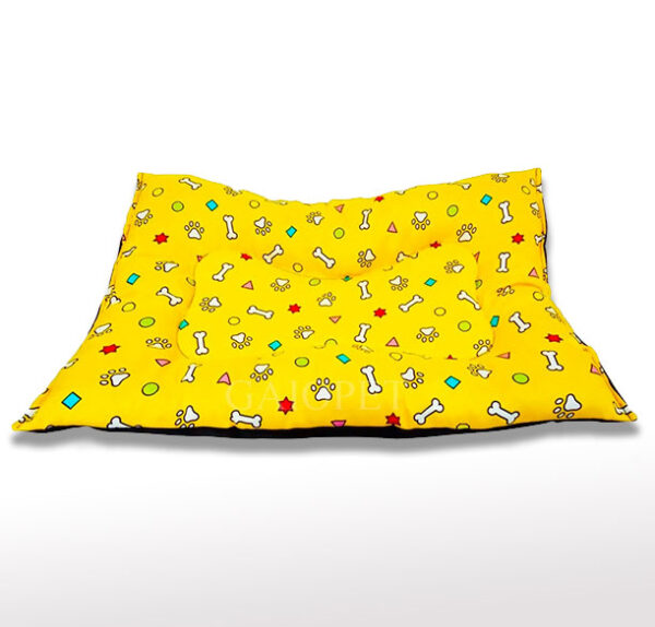 Caminha para cachorro e gato amarelo